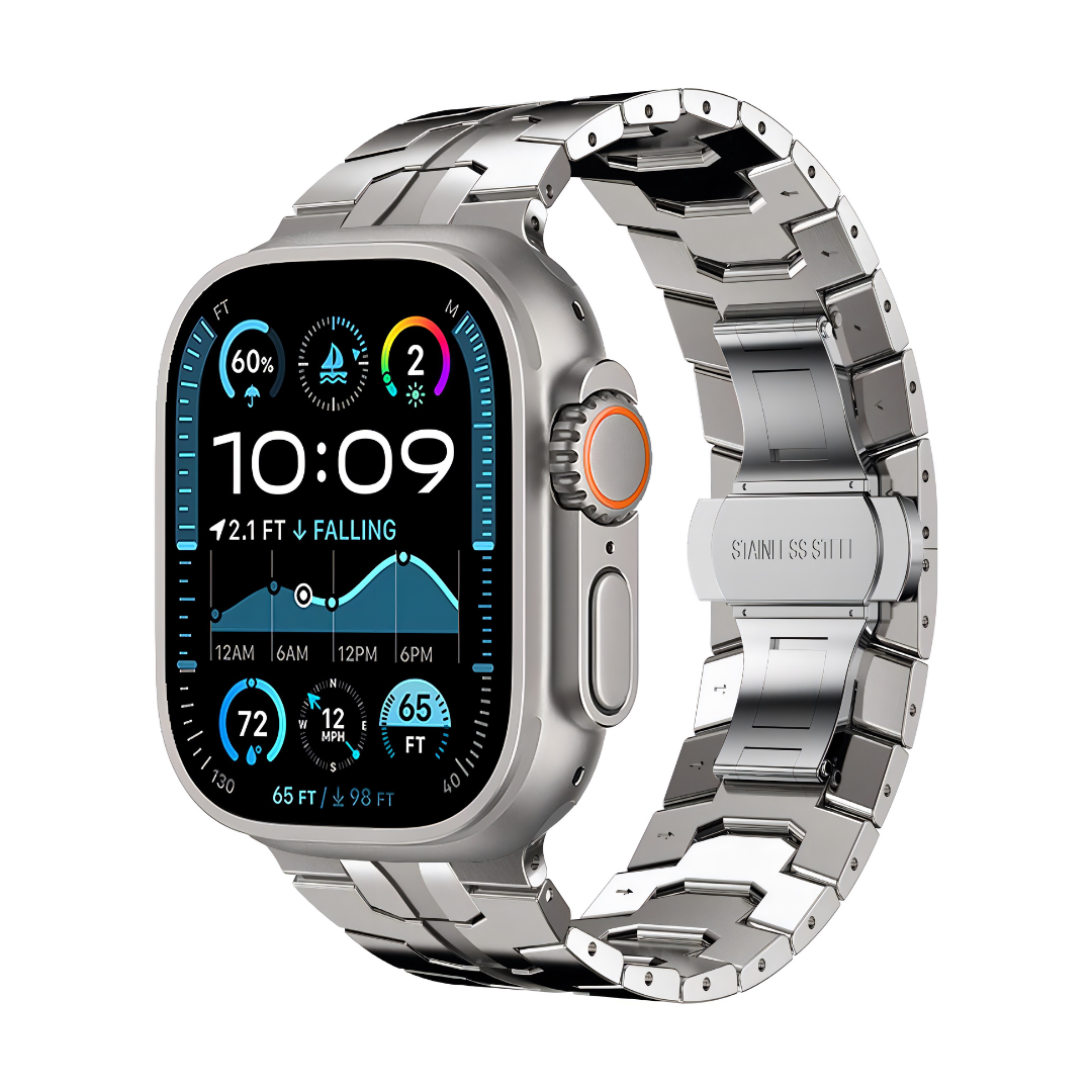 Brazalete Hades – Titanio Natural para Apple Watch