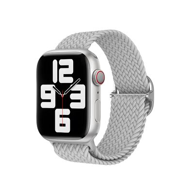 Correa Braided Loop – Plata Lunar (Apple Watch)
