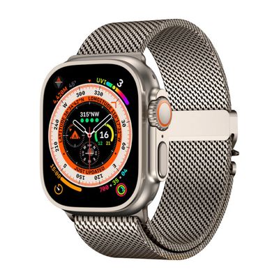 Brazalete Milanese Mesh – Titanio Natural para Apple Watch