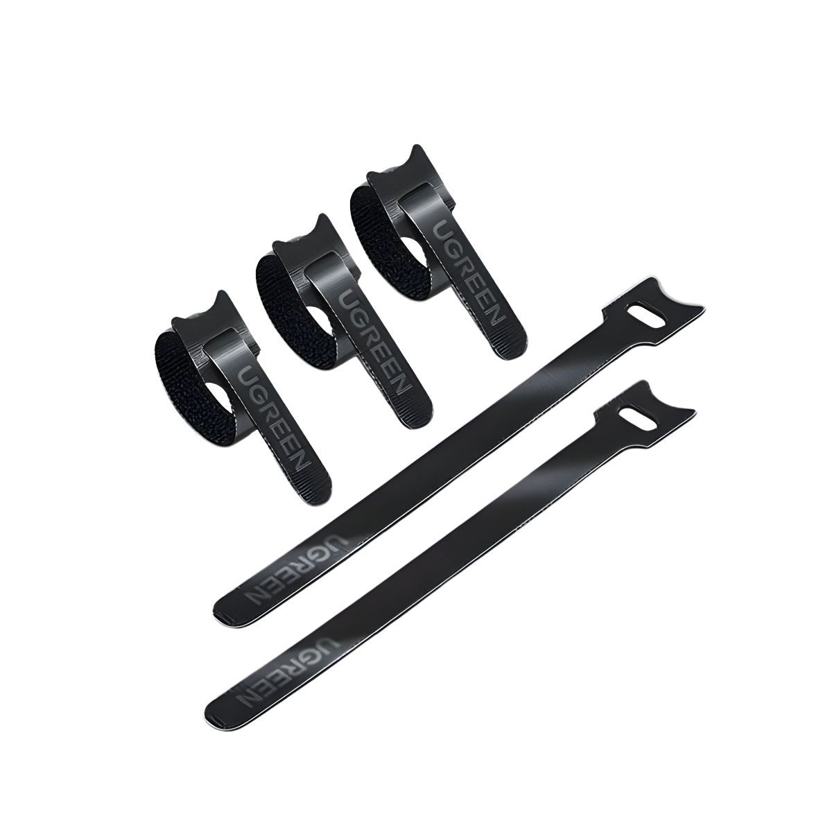 Organizador de Cables Finite Straps Pack 5 Unidades – UGREEN (Negro)