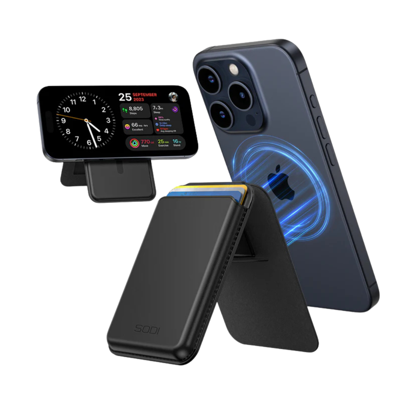 Wallet Magnética Minimalista de Ecopiel – Black (SODI)