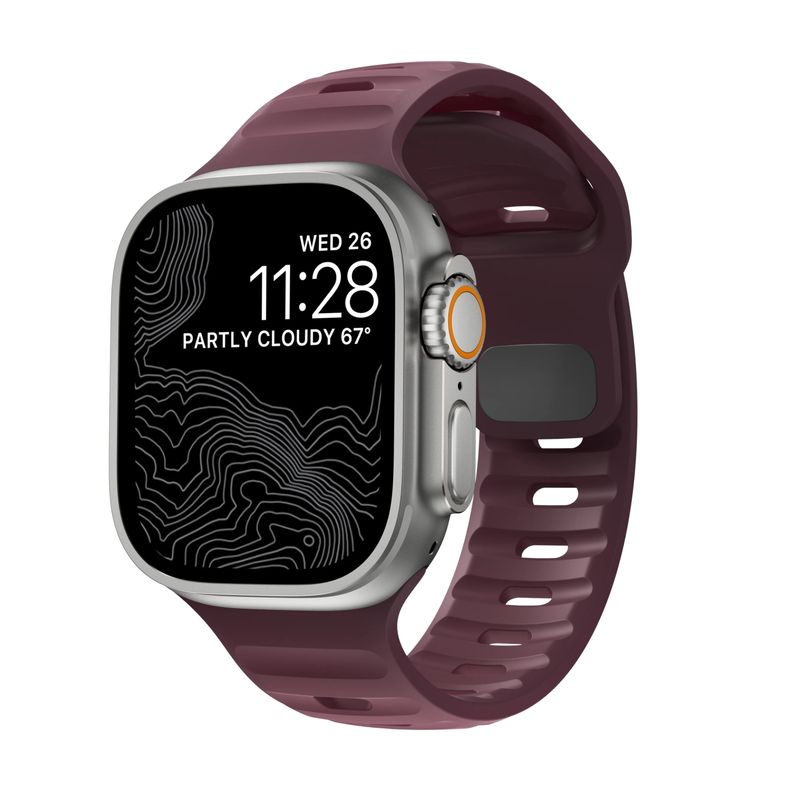 Correa Monark Sport – Borgoña para Apple Watch