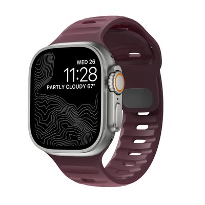 Correa Monark Sport – Borgoña para Apple Watch