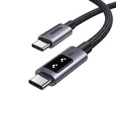 Cable Smart Display USB-C 100W con Pantalla LED – UGREEN