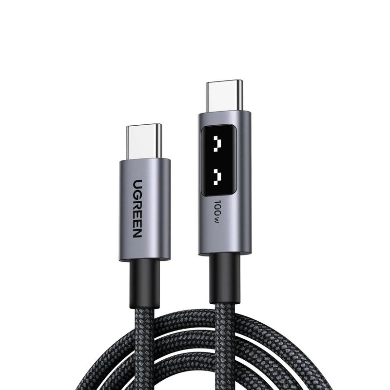 Cable Smart Display USB-C 100W con Pantalla LED – UGREEN