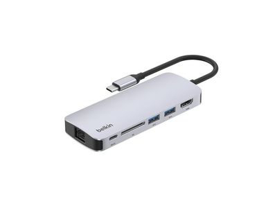 Hub USB-C Multipuerto 6 en 1 – Onyx (Belkin)