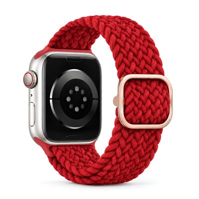 Correa Braided Loop – Rojo Rubí (Apple Watch)