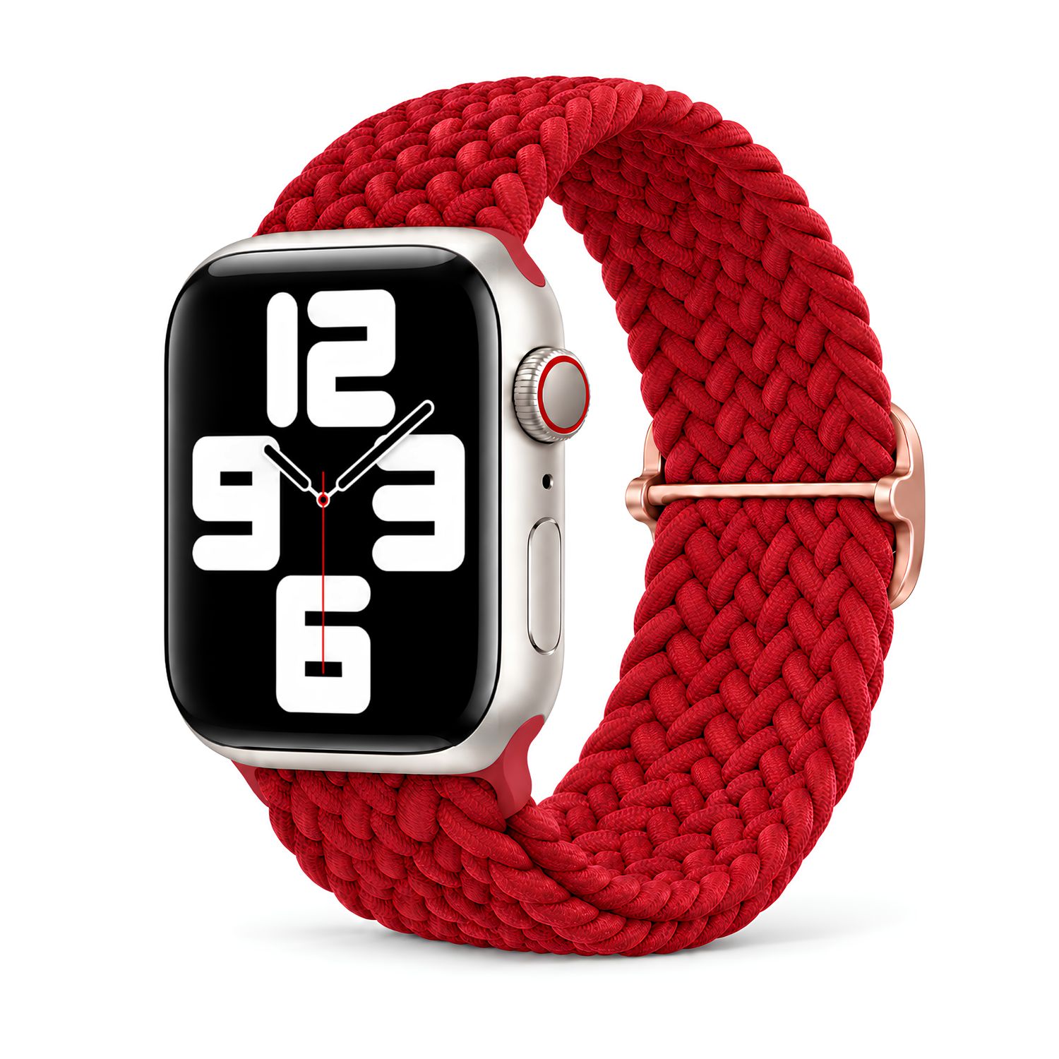 Correa Braided Loop – Rojo Rubí (Apple Watch)