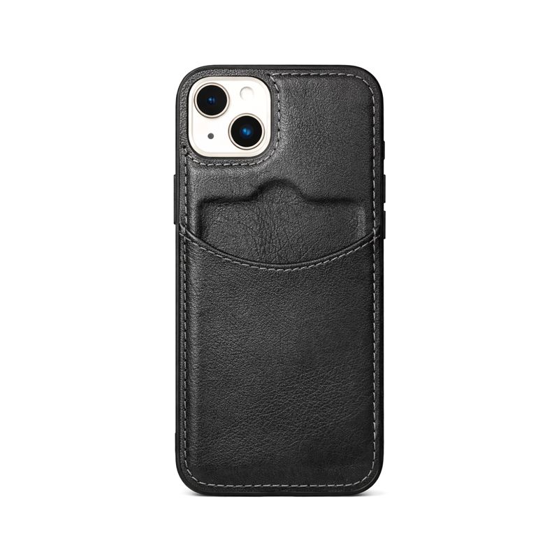 Case de Polipiel Cuero Card – Negro Clásico