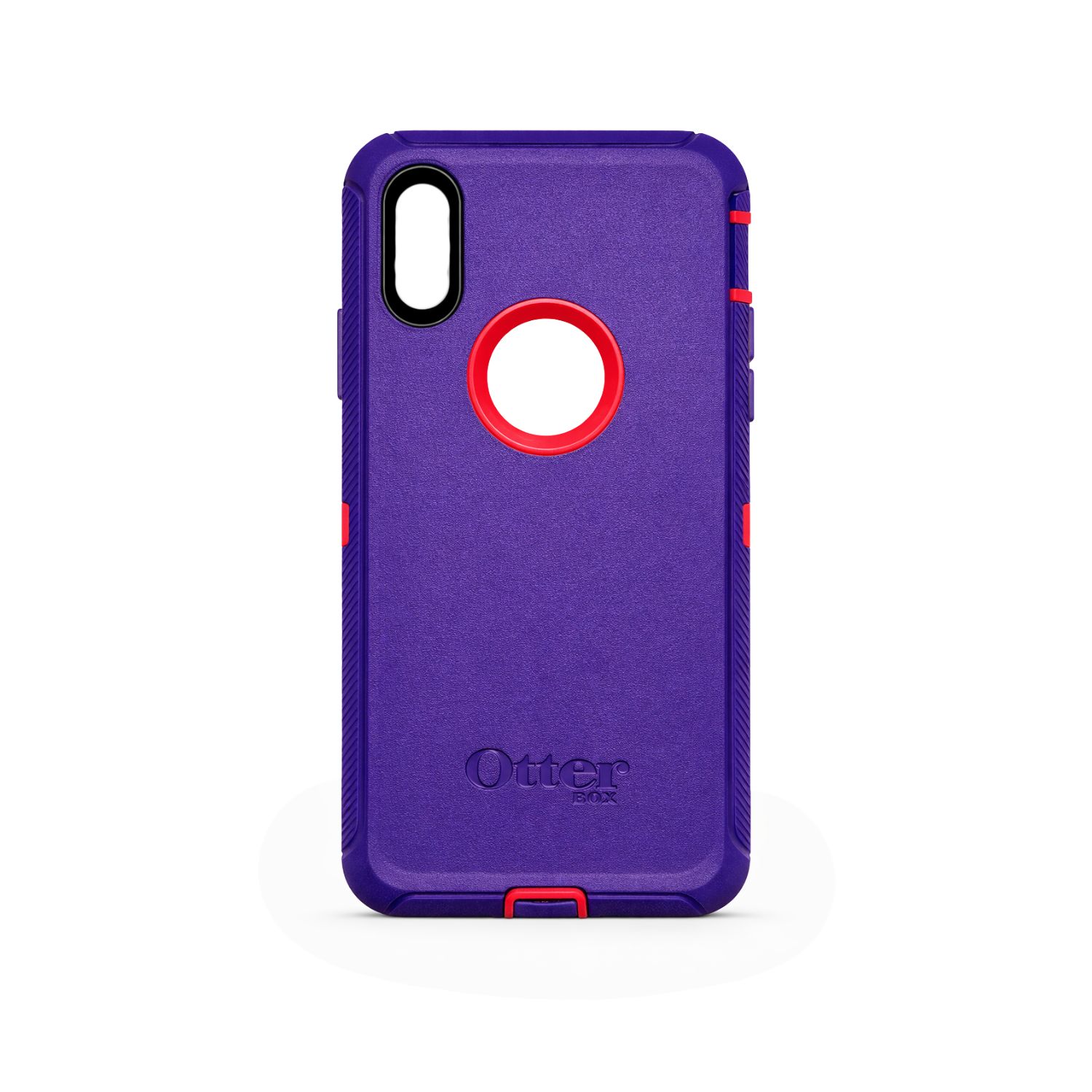 OtterBox Defender – iPhone X / XS (Purple / Red Accent)