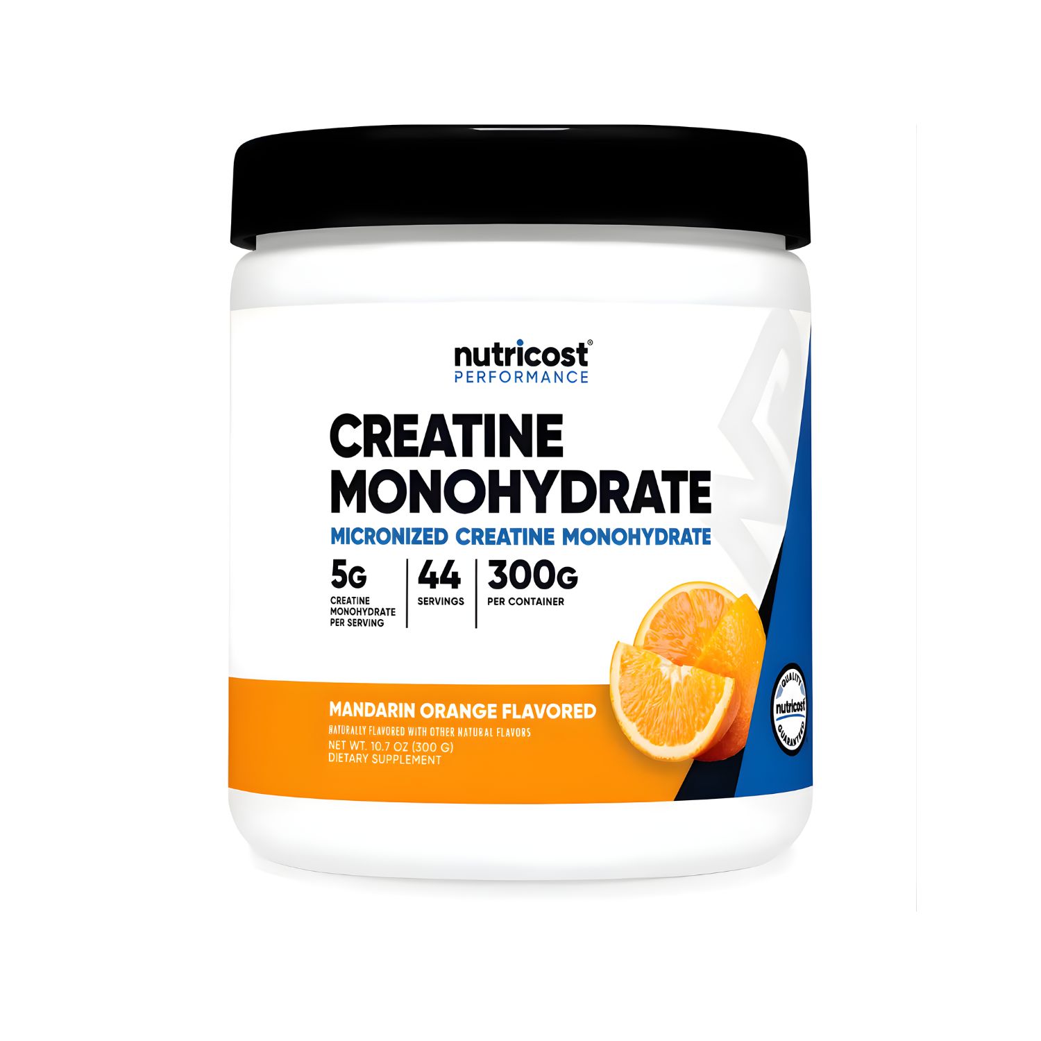 Nutricost Creatina Monohidratada Micronizada – Sabor Naranja Mandarina (300 g, 45 porciones)
