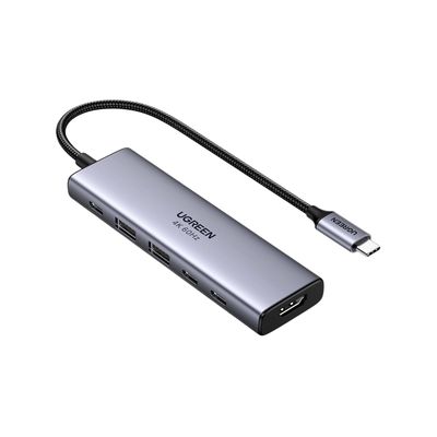 Hub USB-C 6 en 1 HDMI 4K + 3 USB-A + SD + TF – UGREEN