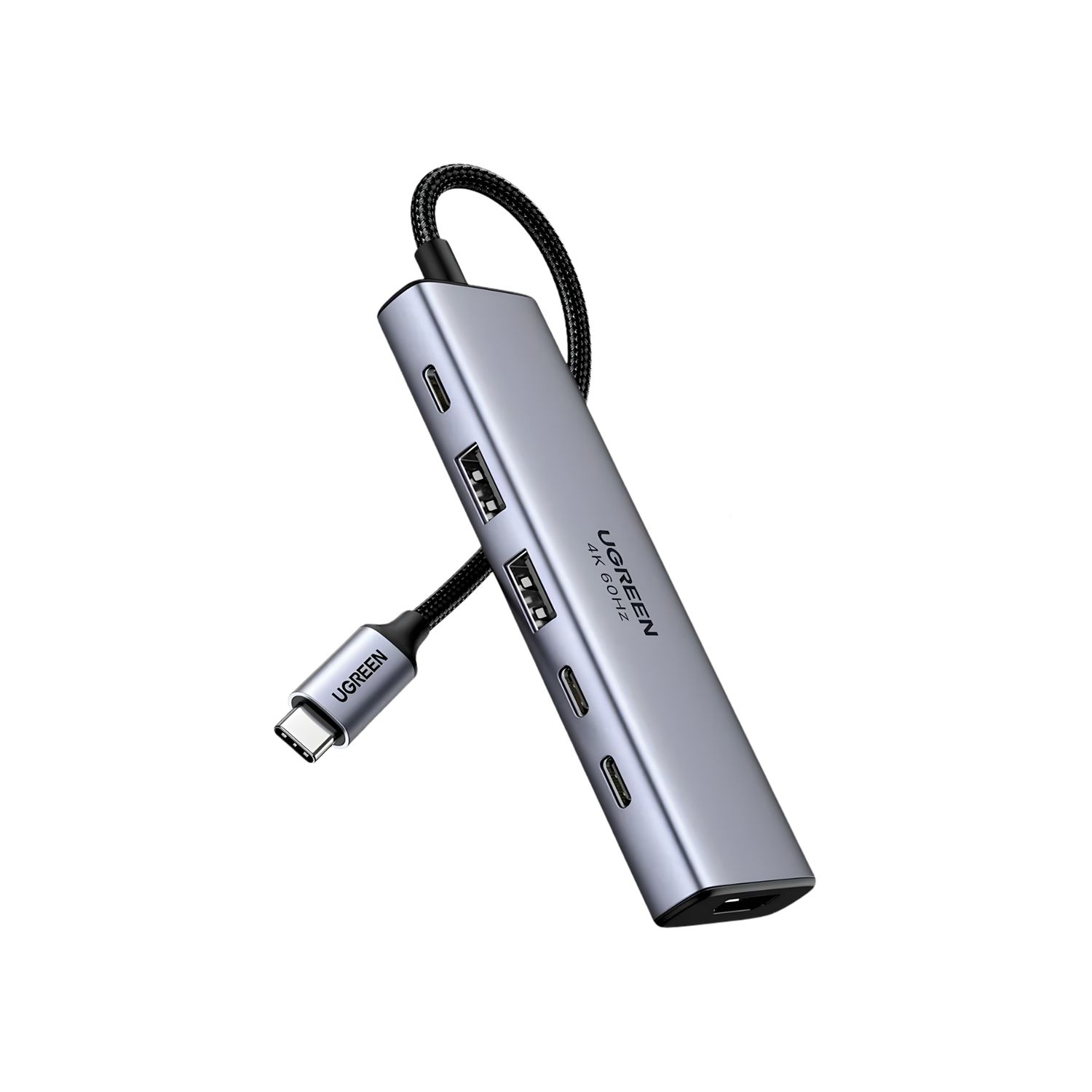 Hub USB-C 6 en 1 HDMI 4K + 3 USB-A + SD + TF – UGREEN