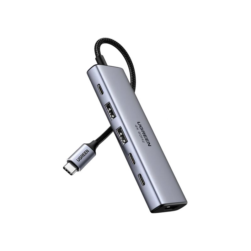 Hub USB-C 6 en 1 HDMI 4K + 3 USB-A + SD + TF – UGREEN