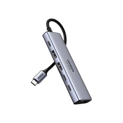 Hub USB-C 6 en 1 HDMI 4K + 3 USB-A + SD + TF – UGREEN