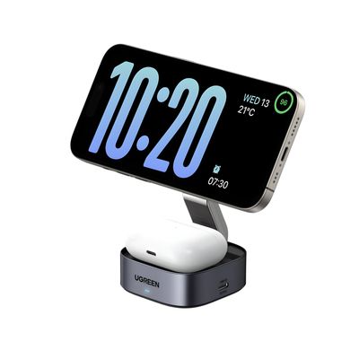 Cargador Inalámbrico Magnético 2 en 1 Qi2 15W – UGREEN Cargador Inalámbrico Magnético 2 en 1 Qi2 15W – UGREEN