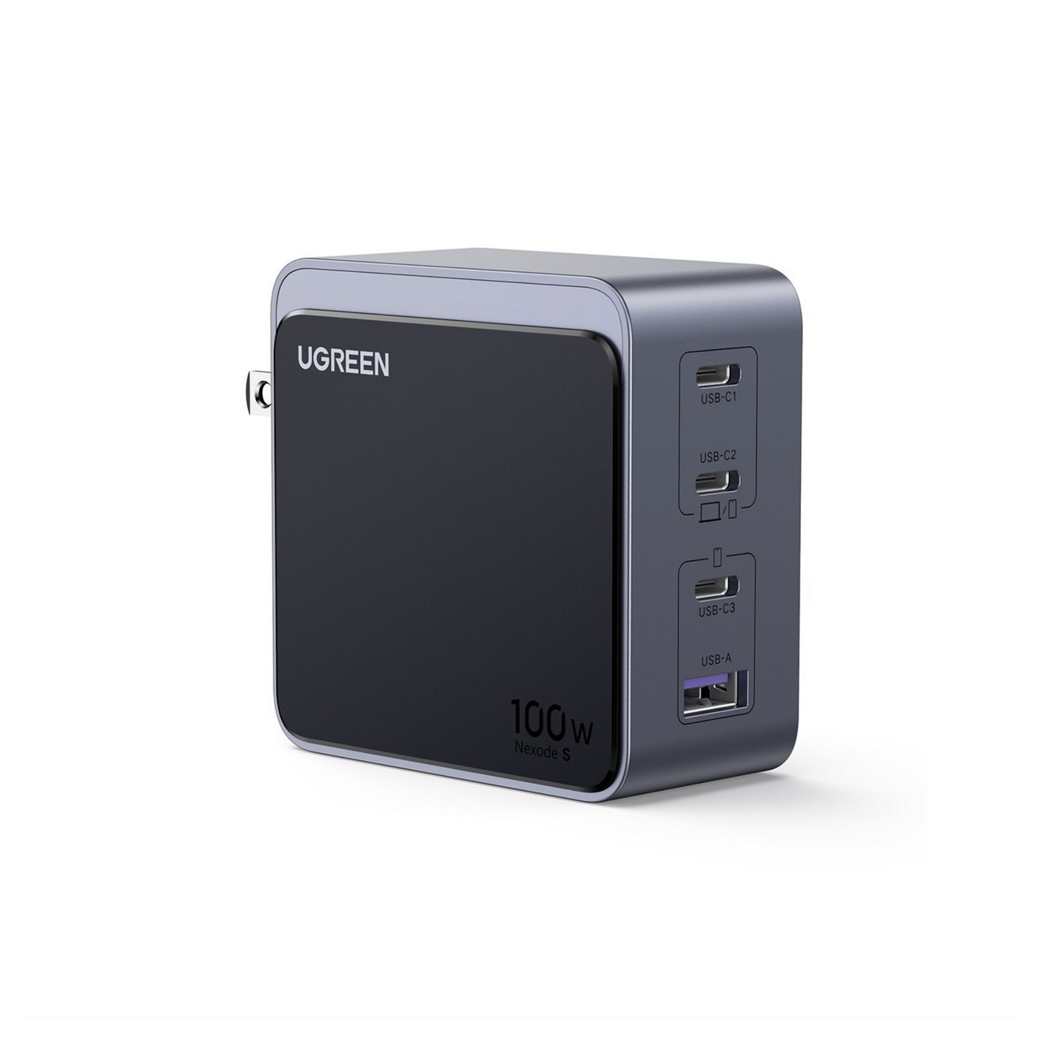 Cargador de Pared GaN 100W 3 USB-C + USB-A Nexode Air – UGREEN (Gris)