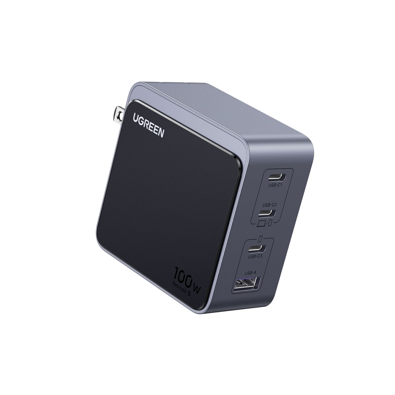 Cargador de Pared GaN 100W 3 USB-C + USB-A Nexode Air – UGREEN (Gris) Cargador de Pared GaN 100W 3 USB-C + USB-A Nexode Air – UGREEN (Gris)