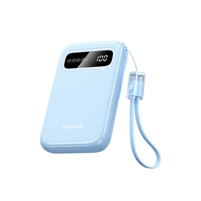 Power Bank 10000mAh Carga Rápida 20W USB-C + USB-A – UGREEN (Celeste)
