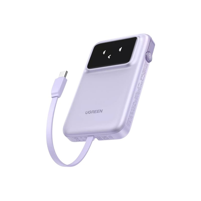 Power Bank 10000mAh 30W Carga Rápida USB-C – UGREEN (Morado)