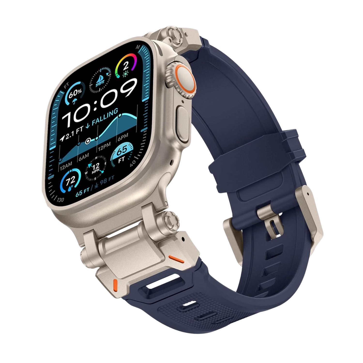 Correa Kades Ultra – Navy Lugs Titanium (Apple Watch)