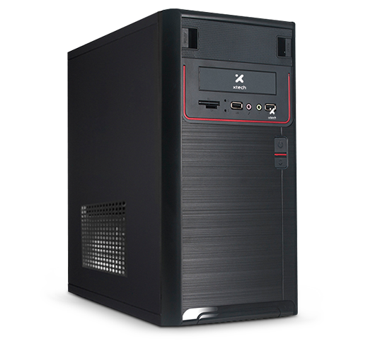 Case Micro ATX con Fuente 600W USB Frontal – Xtech XTQ-100 (Negro)