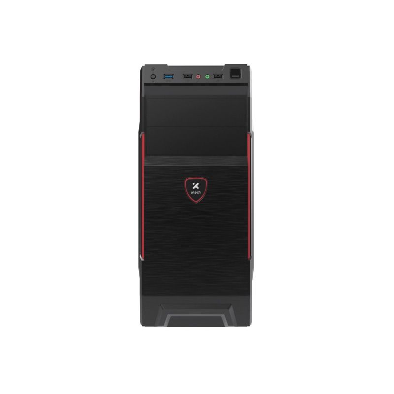 Case ATX XTQ-214 con Fuente 600W Negro y Rojo – Xtech