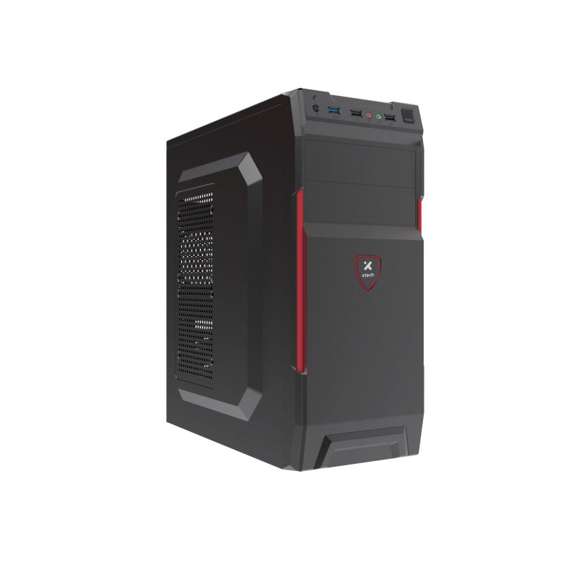 Case ATX XTQ-214 con Fuente 600W Negro y Rojo – Xtech
