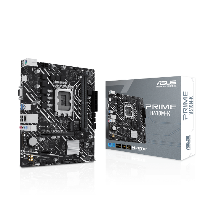 ​Motherboard Micro ATX Intel LGA1700 DDR5 M.2 – ASUS Prime H610M-K (Negro)