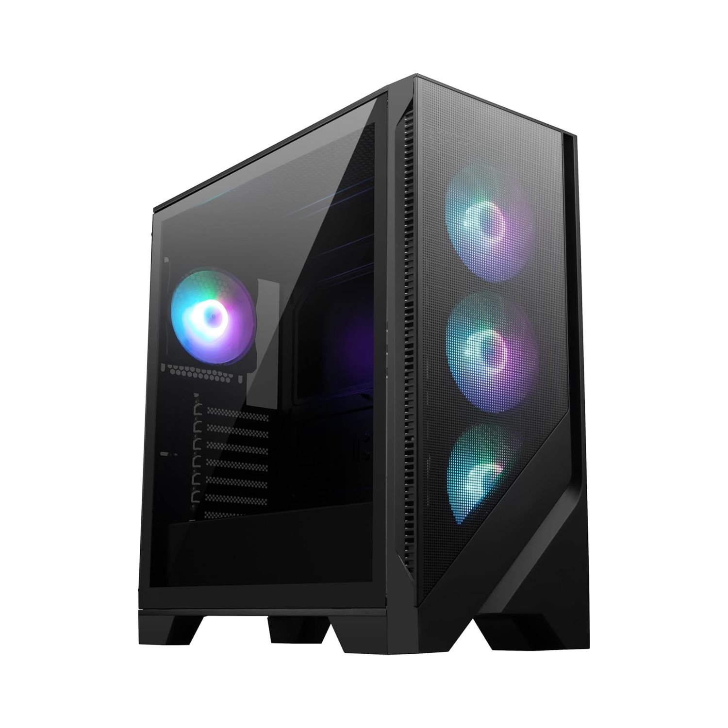 Gabinete Mid Tower MAG Forge 321R Airflow con 4 Ventiladores ARGB Negro – MSI