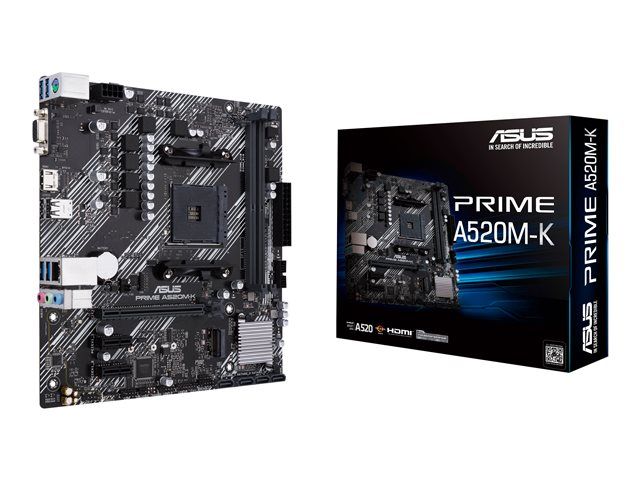 ​Motherboard Micro ATX AMD AM4 DDR4 M.2 – ASUS Prime A520M-K (Negro)