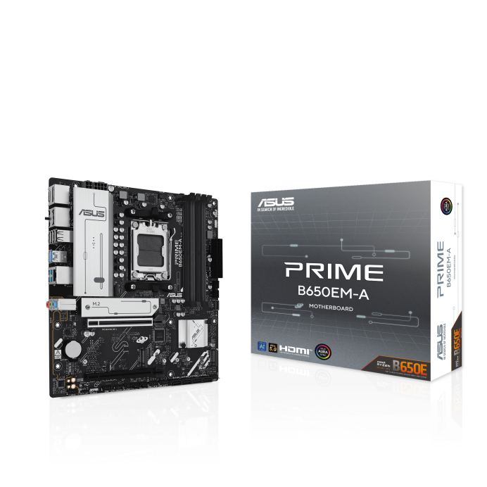 ​Motherboard Micro ATX AMD AM5 DDR5 PCIe 5.0 Triple M.2 – ASUS Prime B650M-E A (Negro)