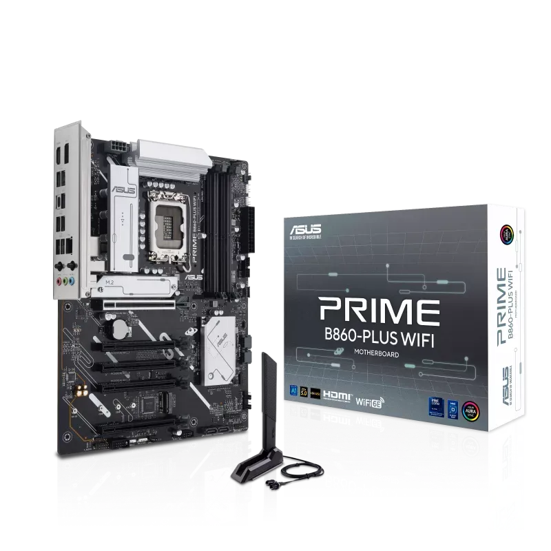 ​Motherboard ATX Intel LGA1851 DDR5 PCIe 5.0 Triple M.2 – ASUS Prime B860-Plus (Negro)