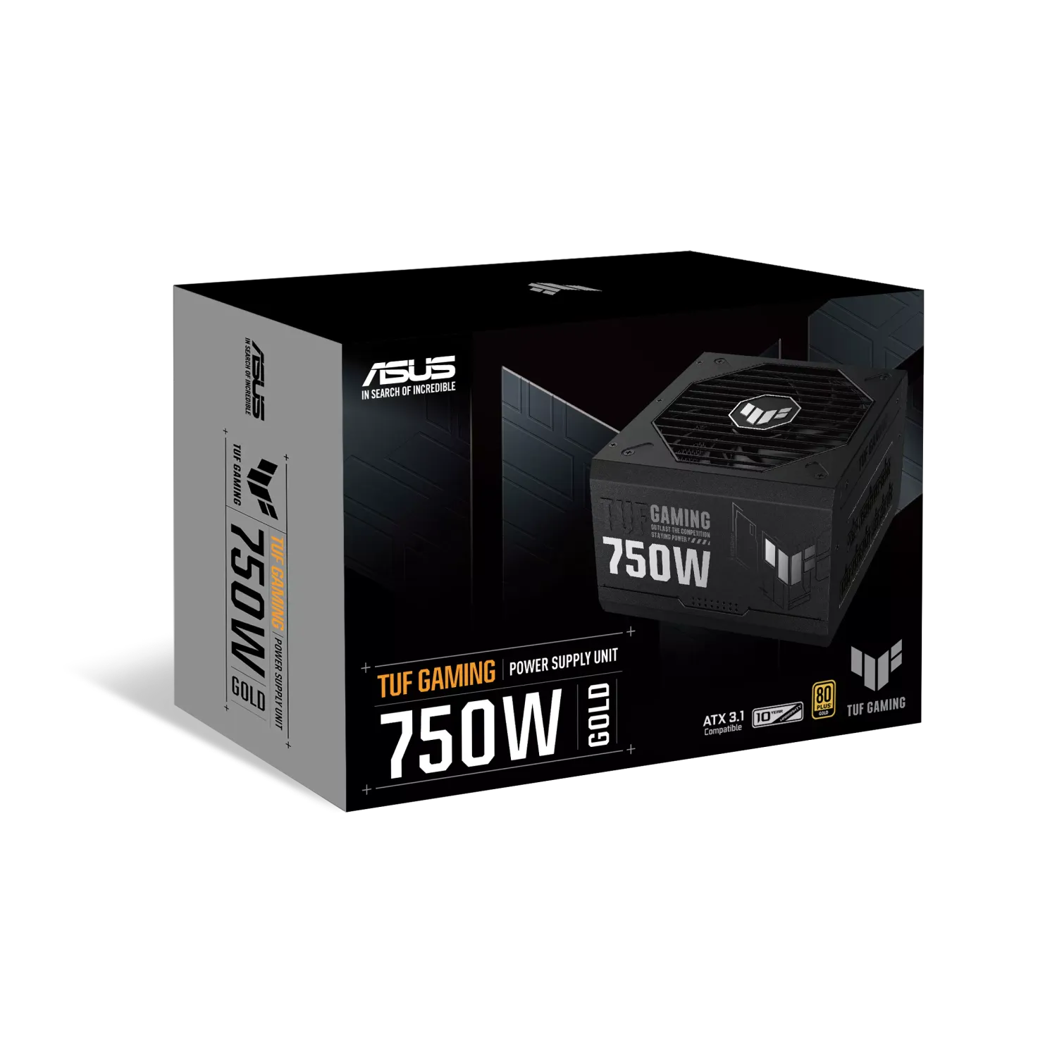 Fuente de Poder ATX 750W 80 Plus Gold PCIe 5.0 Full Modular – ASUS TUF Gaming 750G (Negro)