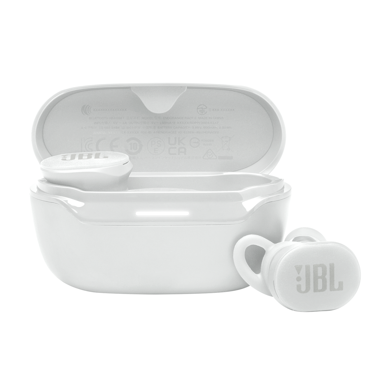 JBL Endurance Race 2 – Auriculares Deportivos True Wireless con IP68 - White