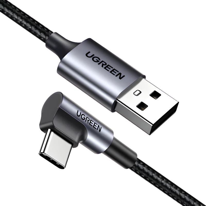 Cable USB-A a USB-C 18W Codo 90° Trenzado – UGREEN
