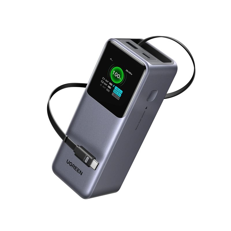 Batería Portátil 165W 20,000mAh con Cable Retráctil – UGREEN