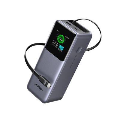 Batería Portátil 165W 20,000mAh con Cable Retráctil – UGREEN