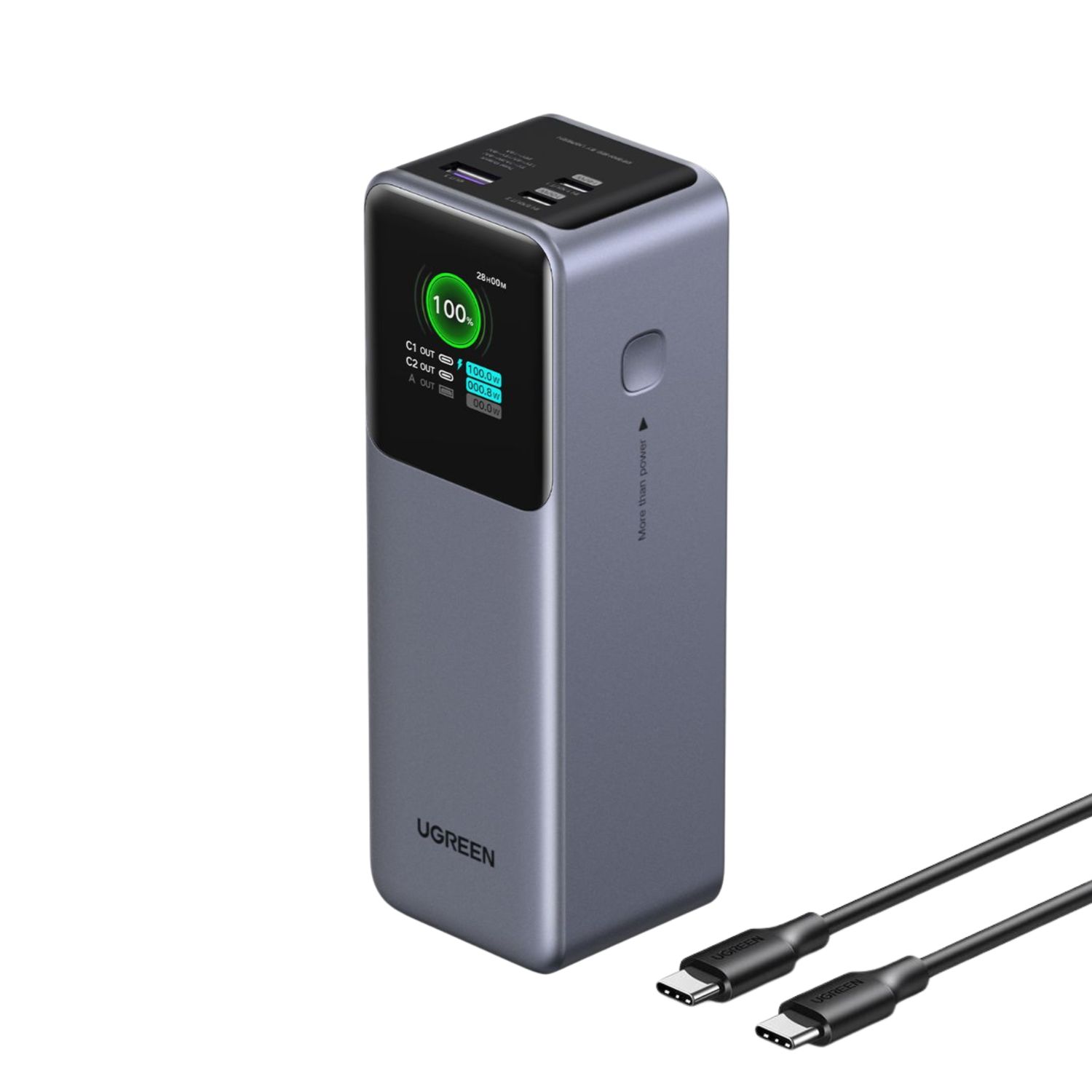 Batería Portátil 200W 25,000mAh 140W PD3.1 con Pantalla TFT – UGREEN