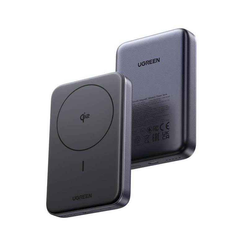 Batería Portátil Inalámbrica 15W Qi2 10,000mAh Magnética – UGREEN (Black)