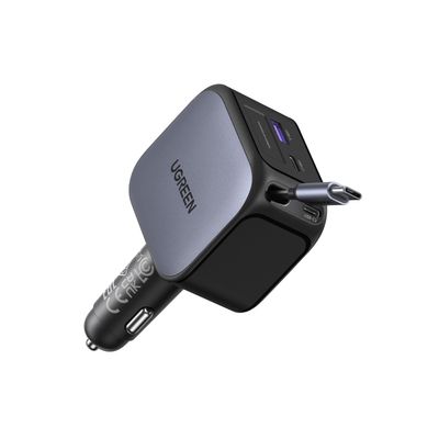 Cargador para Carro 145W con Cable Retráctil USB-C – UGREEN