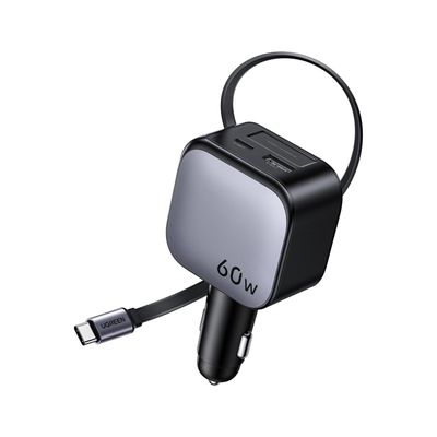 Cargador para Carro 60W con Cable Retráctil USB-C – UGREEN