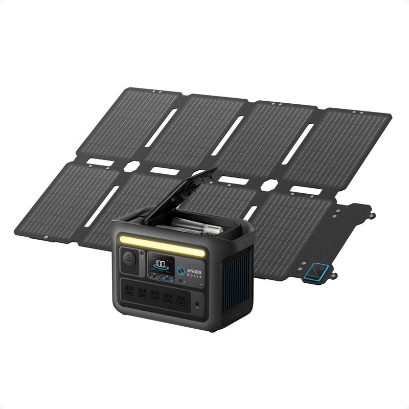 Estación Eléctrica Portátil 1200W 768Wh con Panel Solar 100W SOLIX C800X – Anker