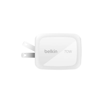 Cargador GaN 70W 3-Puertos BoostCharge Pro (Dual USB-C + USB-A) – Belkin