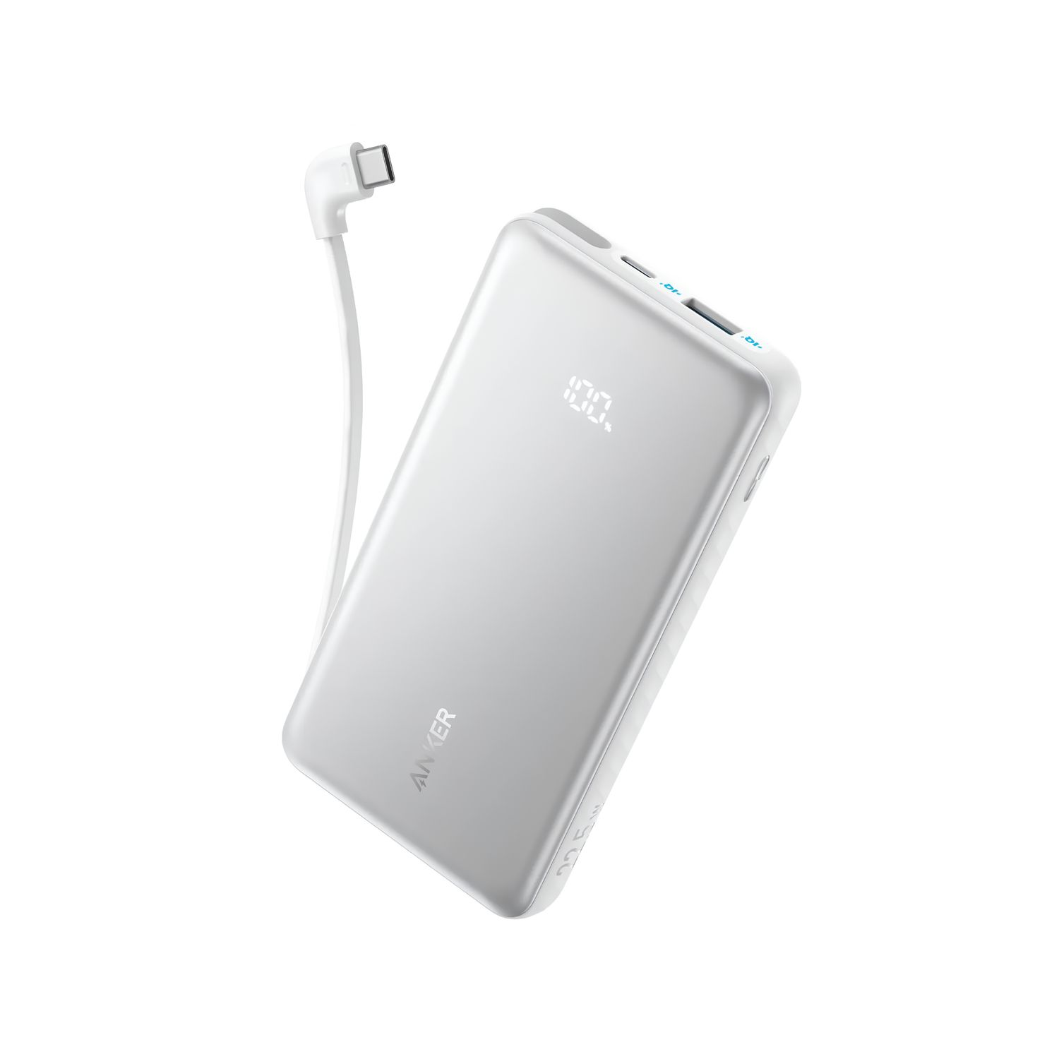 Power Bank 10,000mAh 22.5W Zolo con Cable USB-C Integrado (Gris) – Anker Power Bank 10,000mAh 22.5W Zolo con Cable USB-C Integrado (Gris) – Anker