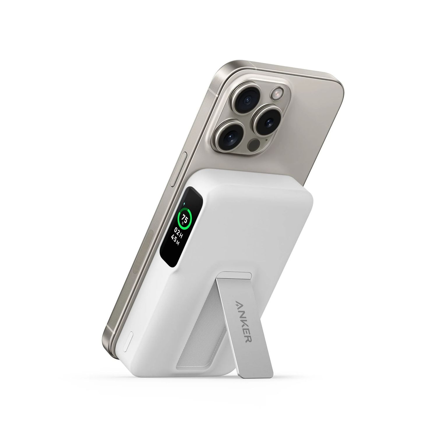 Batería Portátil Magnética MagGo Qi2 10,000mAh 15W Shell White​ – Anker