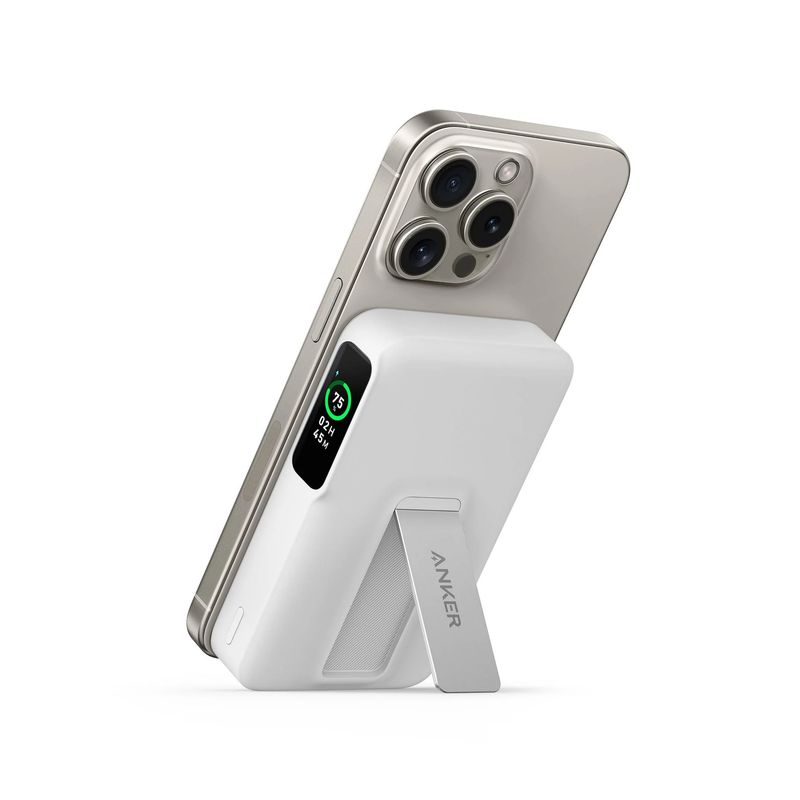 Batería Portátil Magnética MagGo Qi2 10,000mAh 15W Shell White​ – Anker