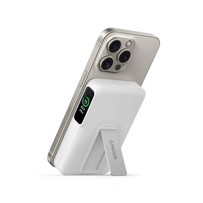Batería Portátil Magnética MagGo Qi2 10,000mAh 15W Shell White​ – Anker