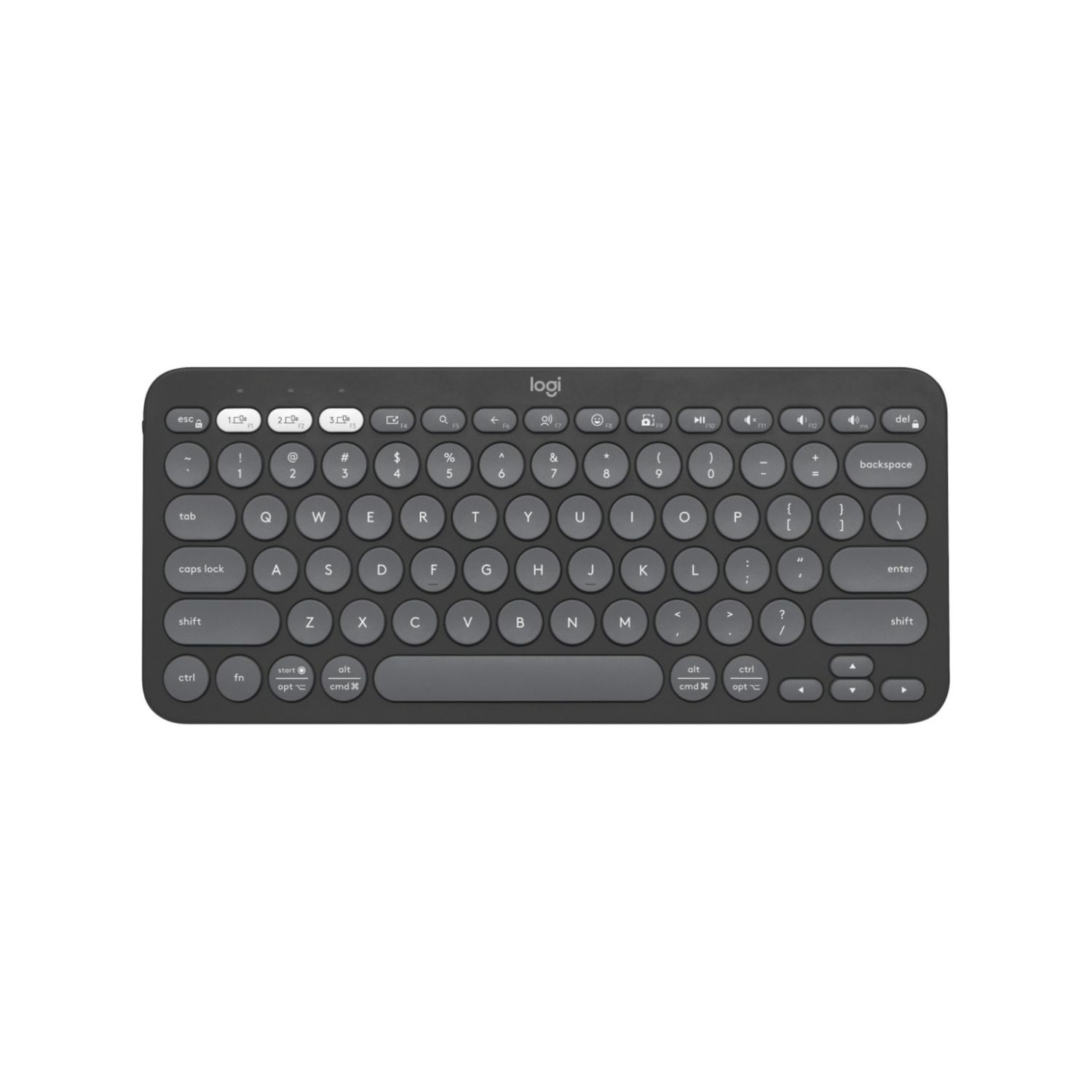 Teclado Inalámbrico Pebble Keys 2 K380s Negro - Logitech
