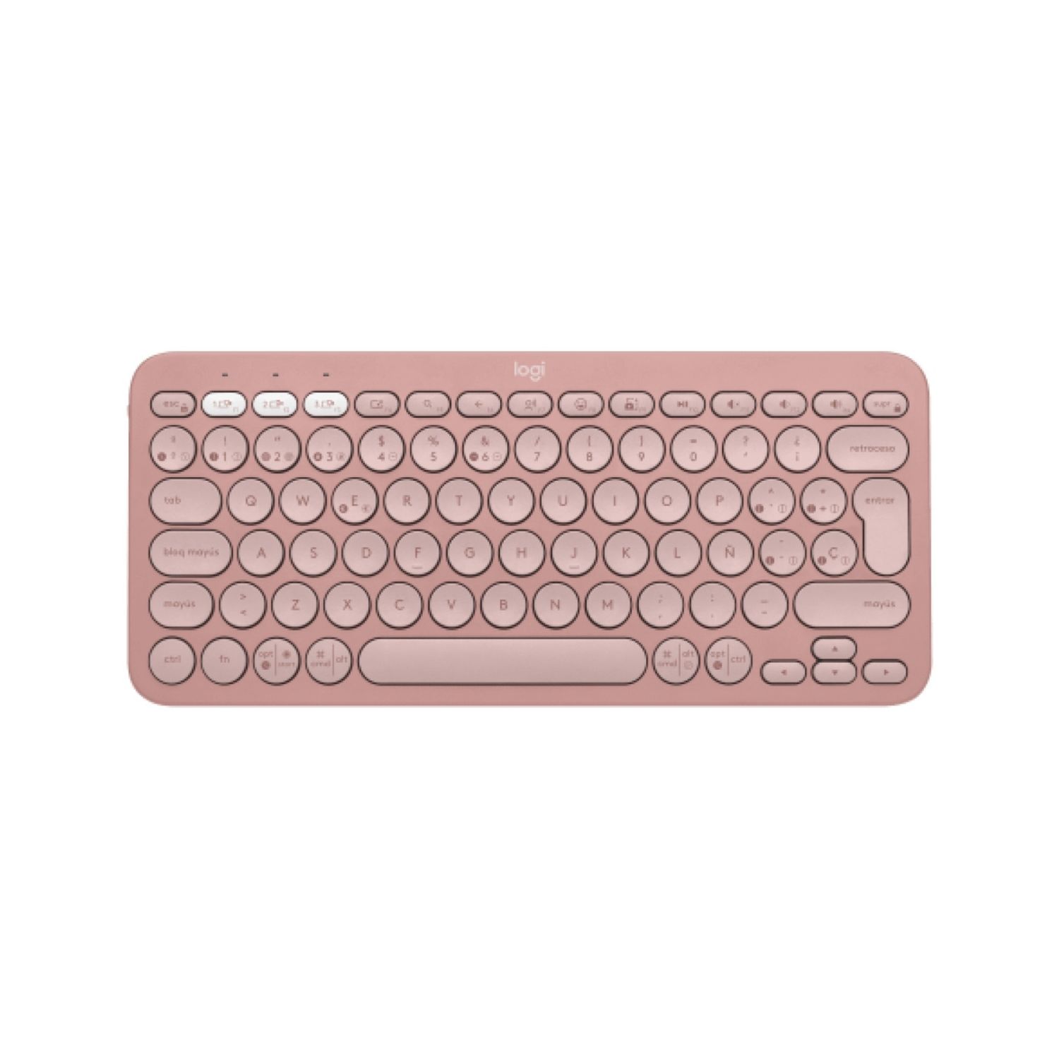 Teclado Inalámbrico Pebble Keys 2 K380s Rosa - Logitech